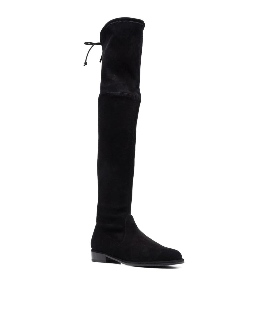 STUART WEITZMAN Черные кожаные сапоги, фото 2
