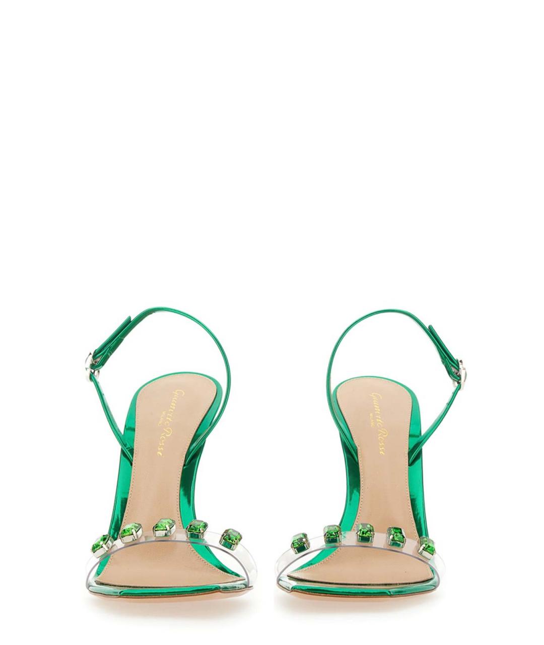 GIANVITO ROSSI Зеленые кожаные босоножки, фото 2