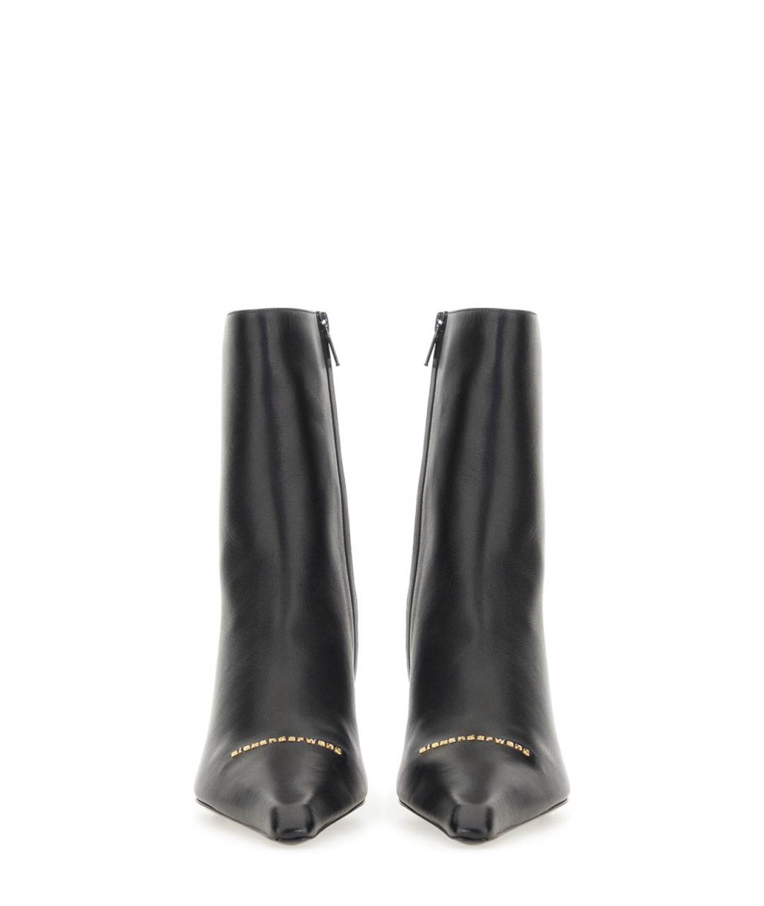 ALEXANDER WANG Черные кожаные ботильоны, фото 4