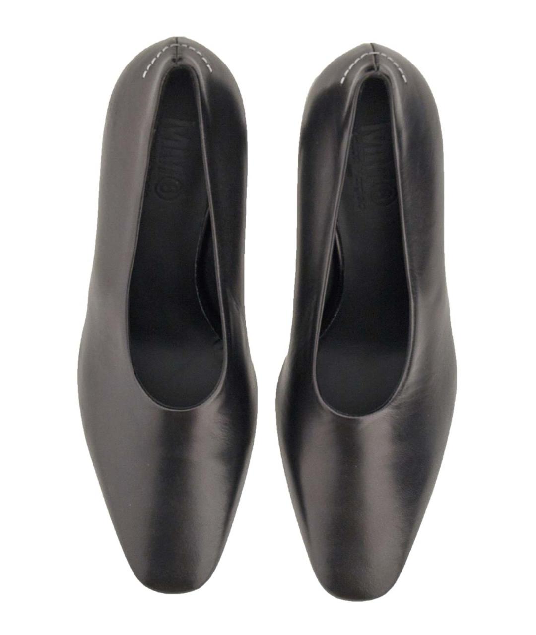 MM6 MAISON MARGIELA Черные кожаные туфли, фото 4