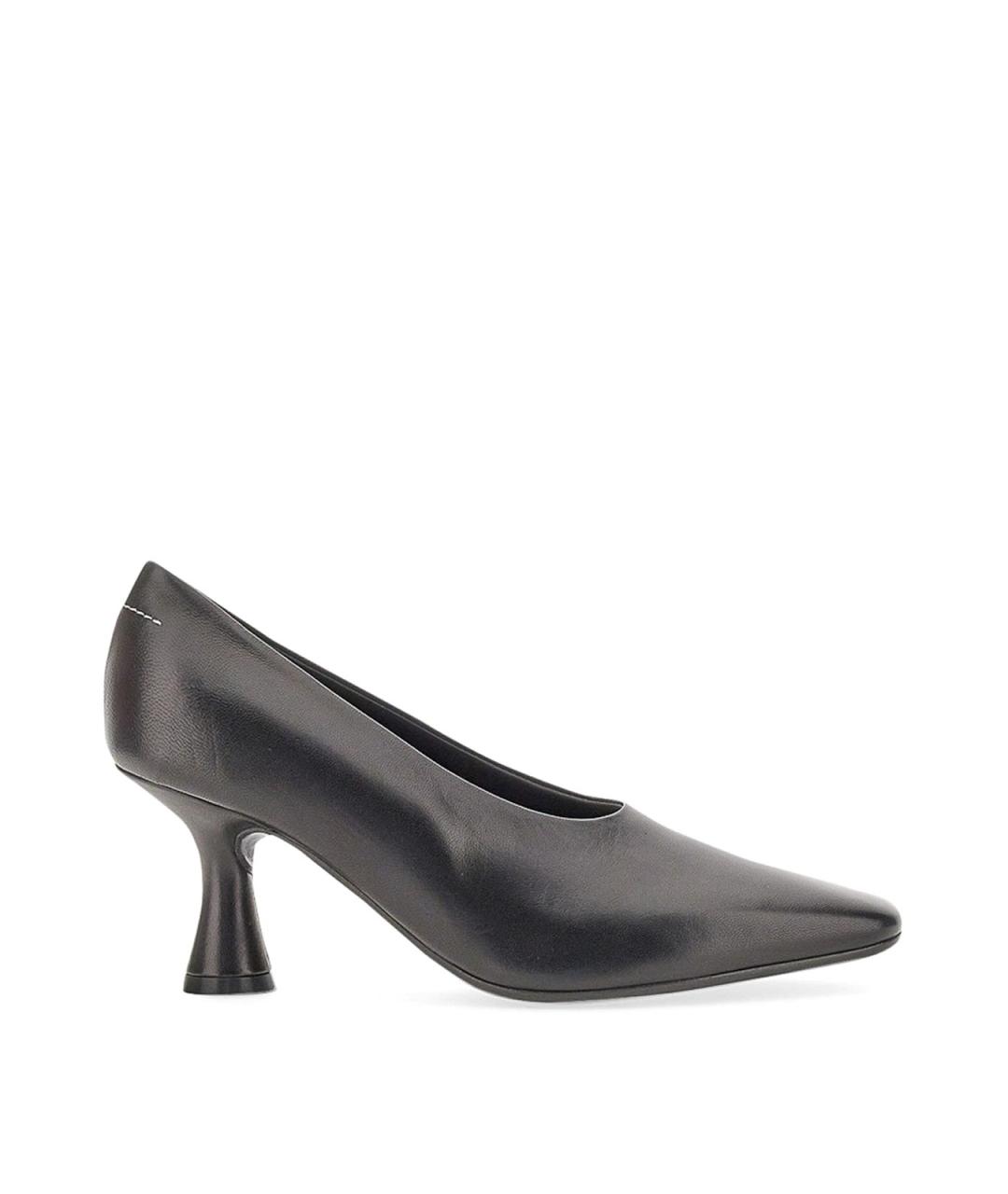 MM6 MAISON MARGIELA Черные кожаные туфли, фото 1
