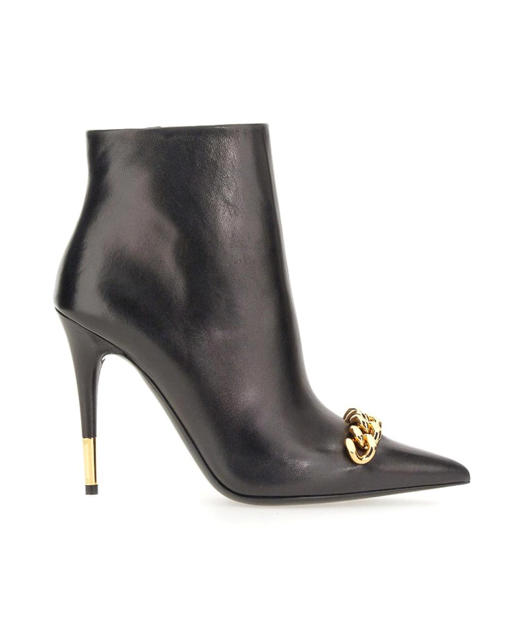 TOM FORD Черные кожаные ботильоны, фото 1
