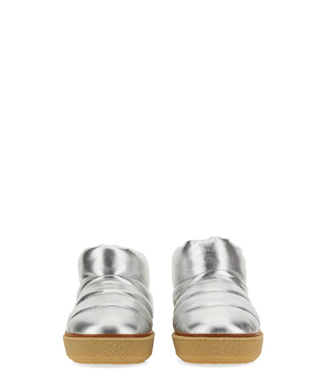 ISABEL MARANT Серебряные кожаные сапоги, фото 5