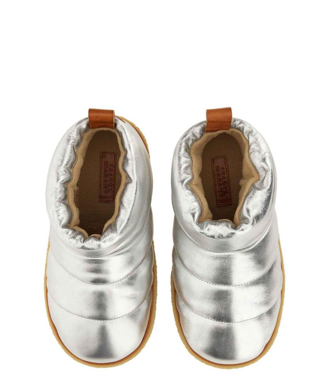 ISABEL MARANT Серебряные кожаные сапоги, фото 6