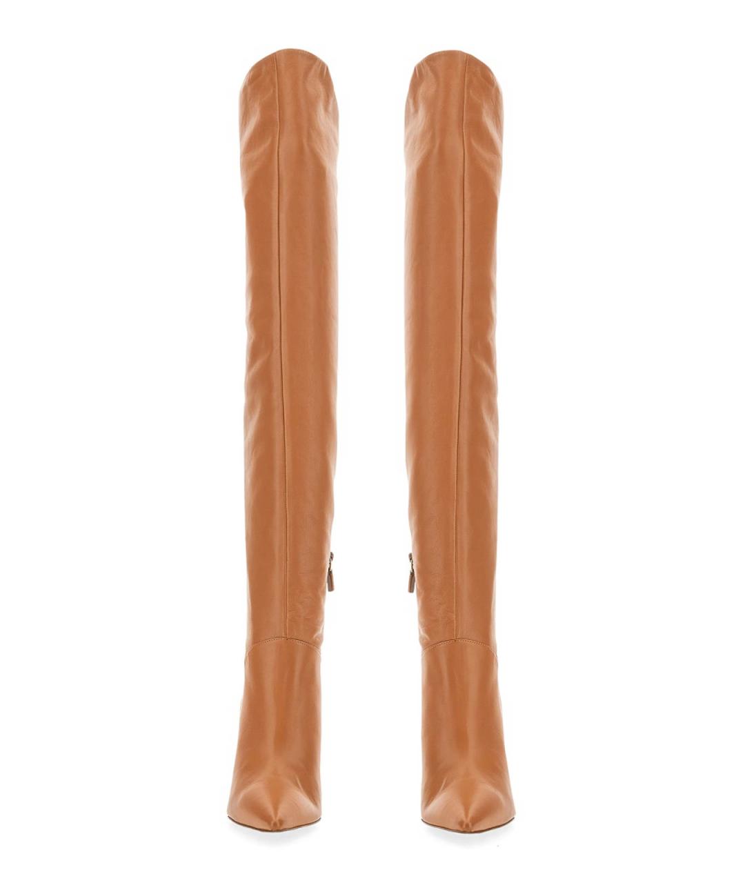 STUART WEITZMAN Коричневые кожаные сапоги, фото 2