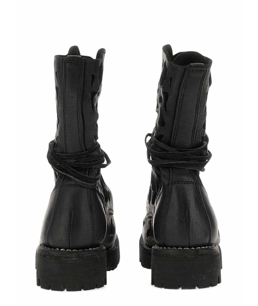 GUIDI Черные кожаные сапоги, фото 3