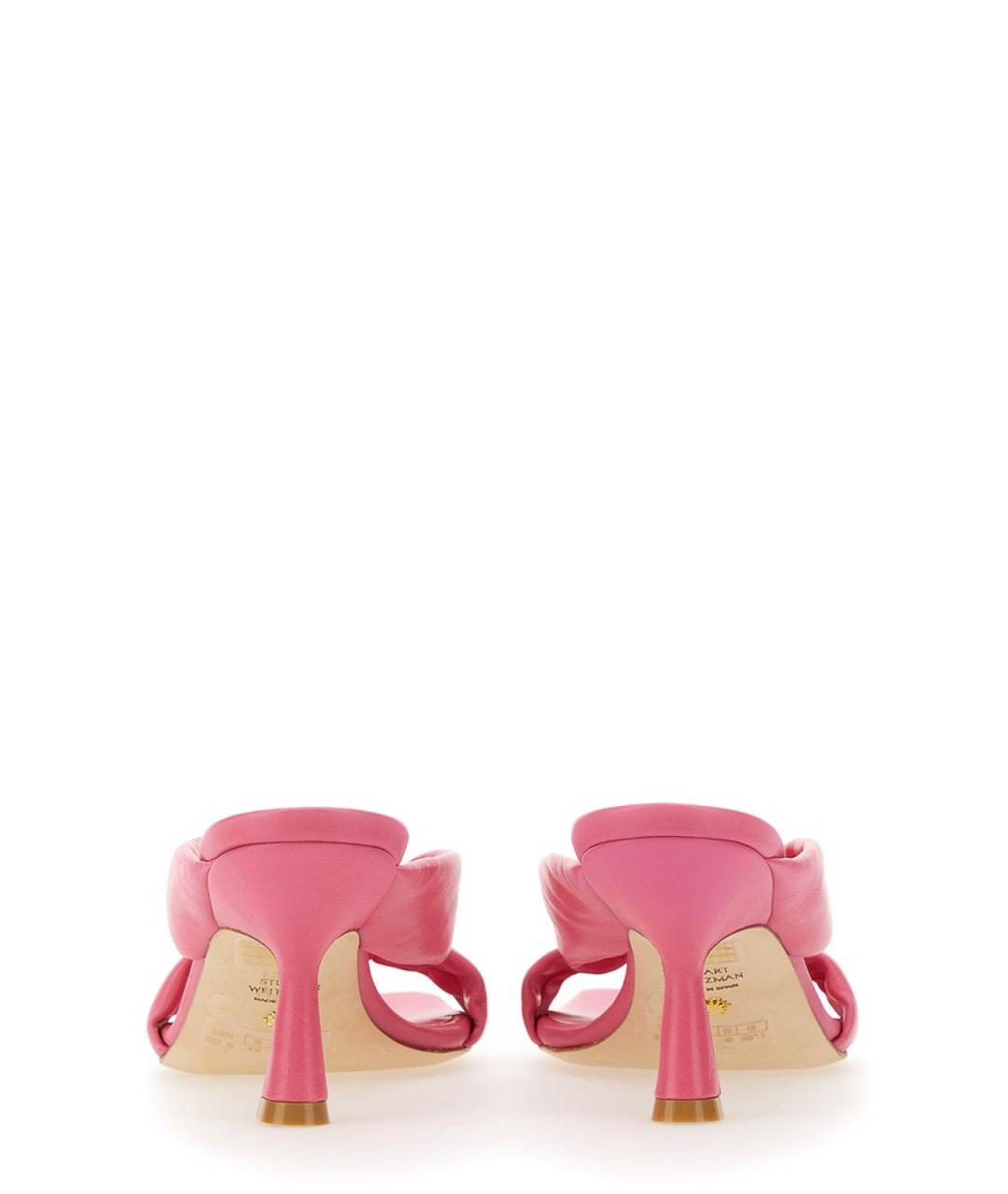 STUART WEITZMAN Фуксия кожаные сандалии, фото 3
