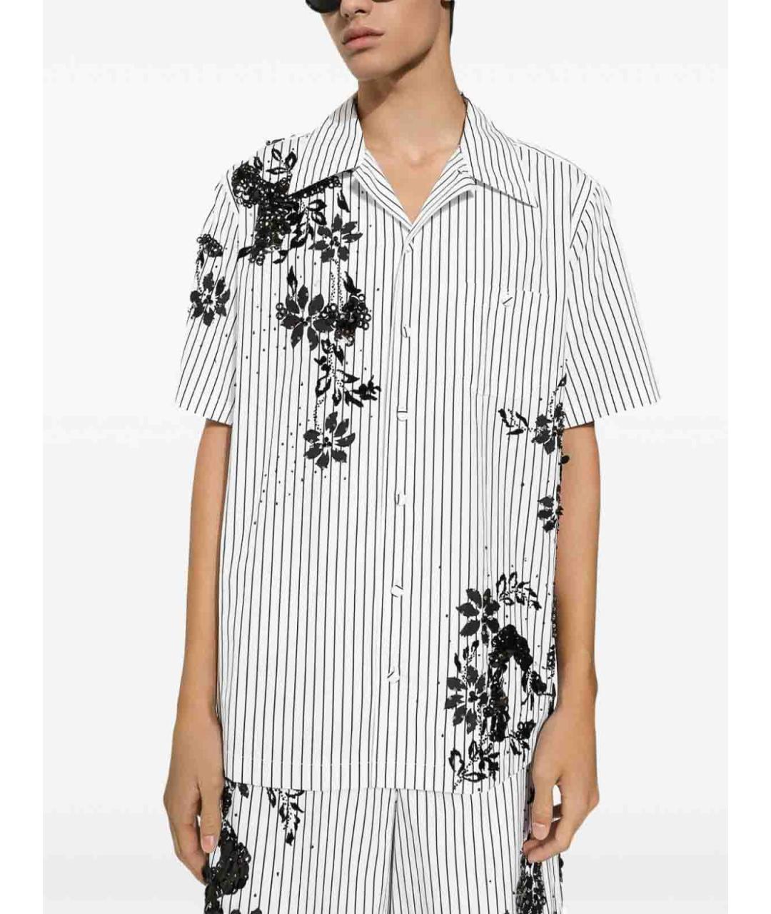 DOLCE&GABBANA Белая хлопковая кэжуал рубашка, фото 4