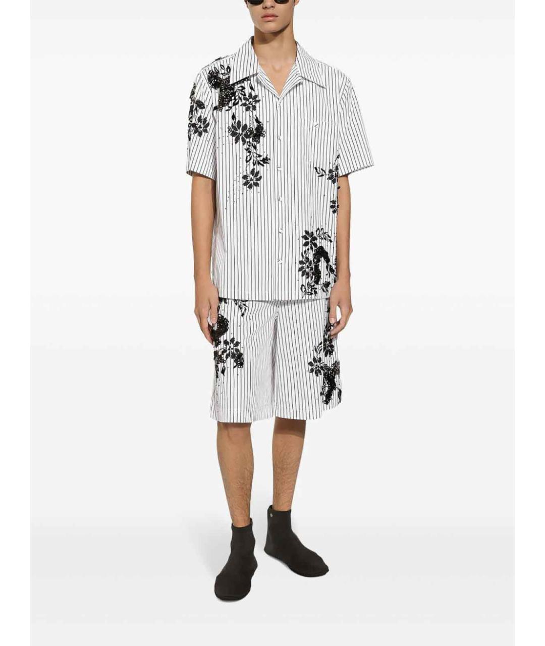 DOLCE&GABBANA Белая хлопковая кэжуал рубашка, фото 3