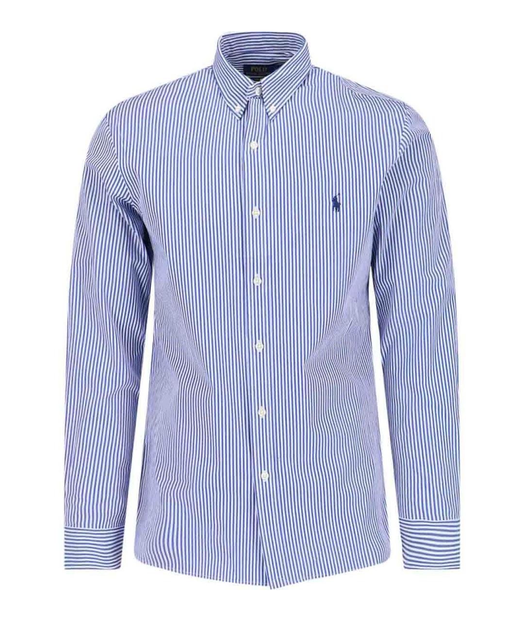 POLO RALPH LAUREN Синяя хлопковая классическая рубашка, фото 1