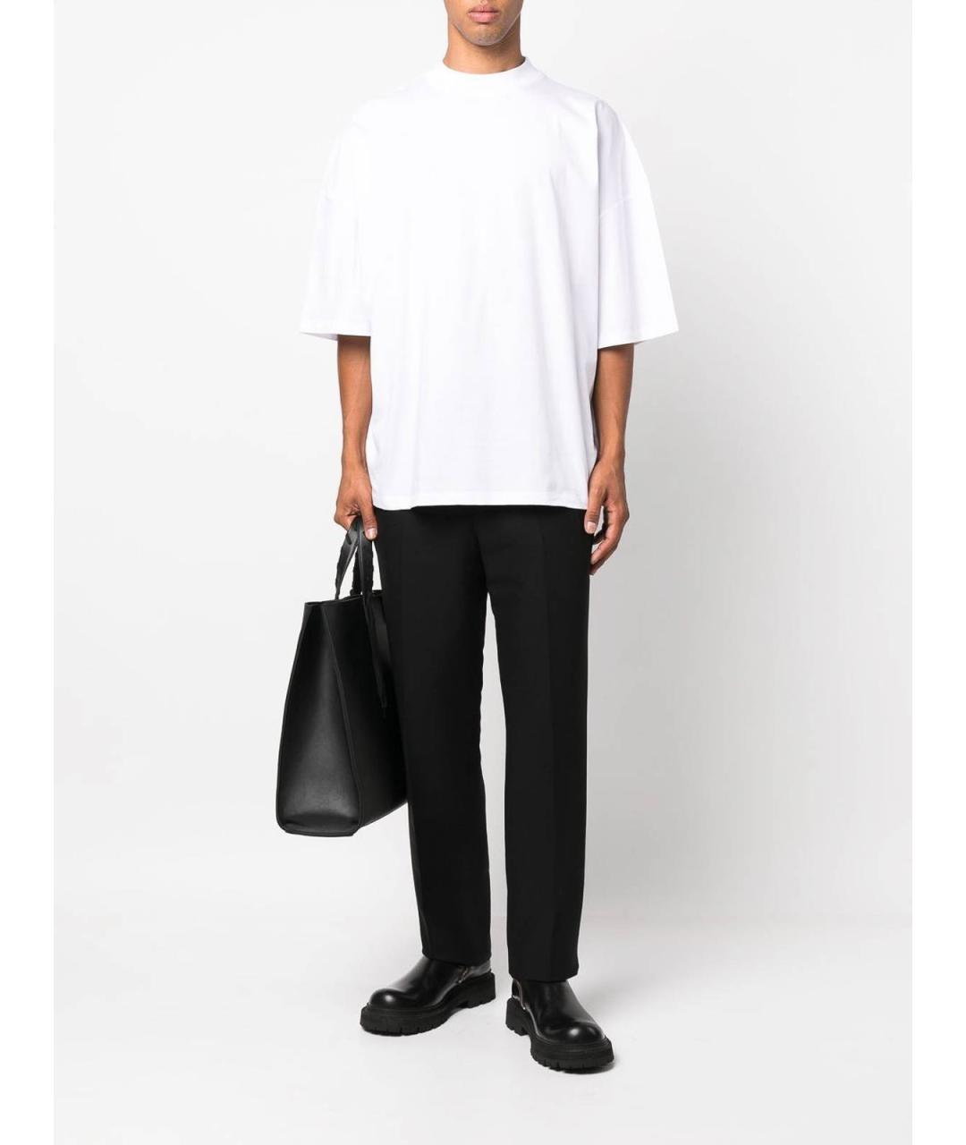 JIL SANDER Белая хлопковая футболка, фото 2
