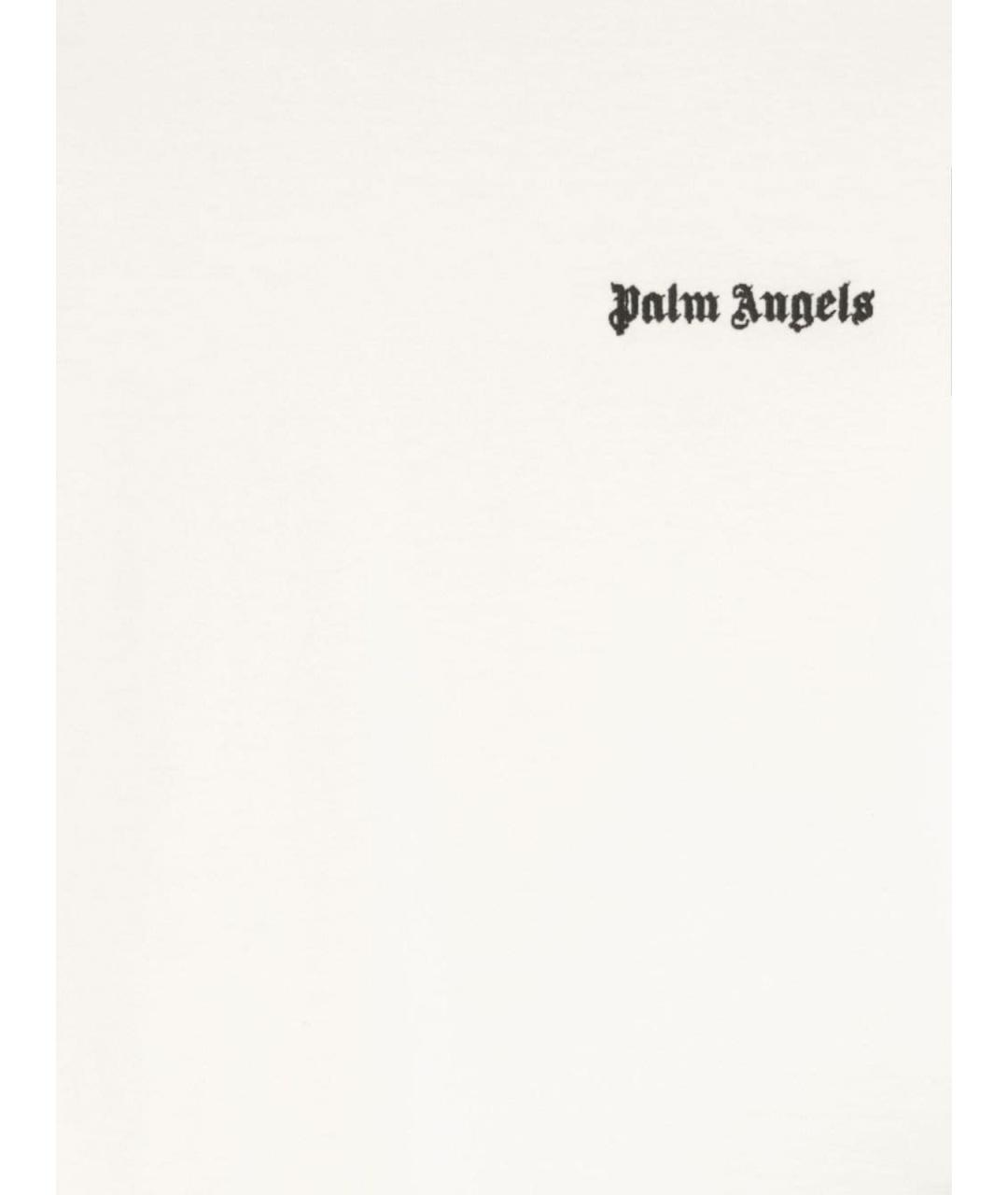 PALM ANGELS Белая хлопковая футболка, фото 2