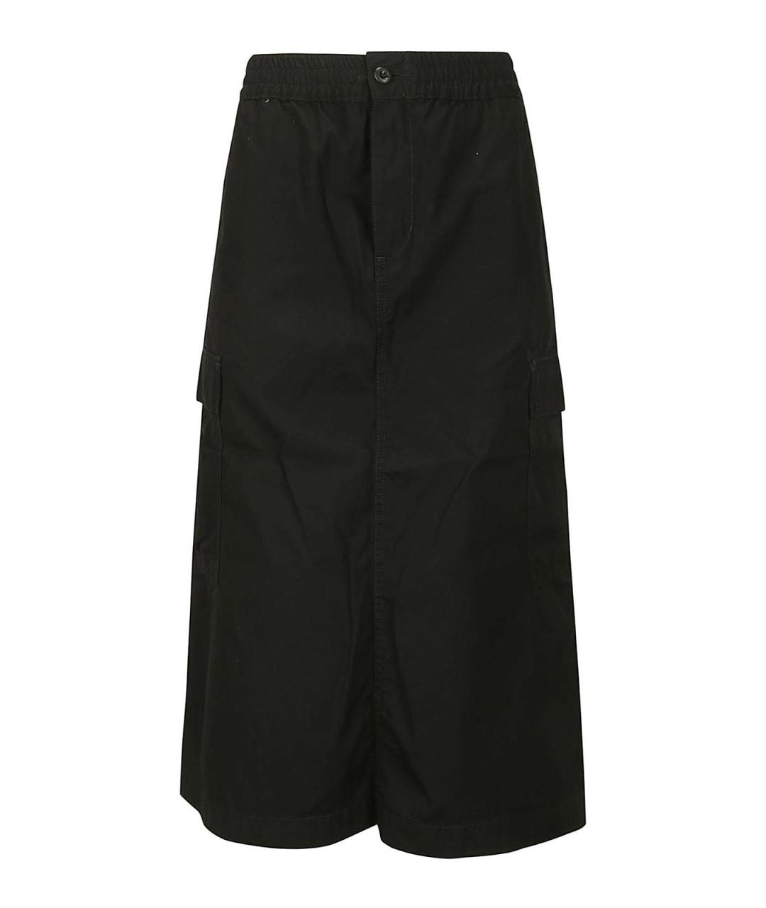 CARHARTT Черная хлопковая юбка миди, фото 1