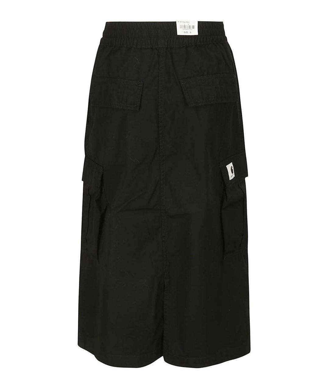 CARHARTT Черная хлопковая юбка миди, фото 2