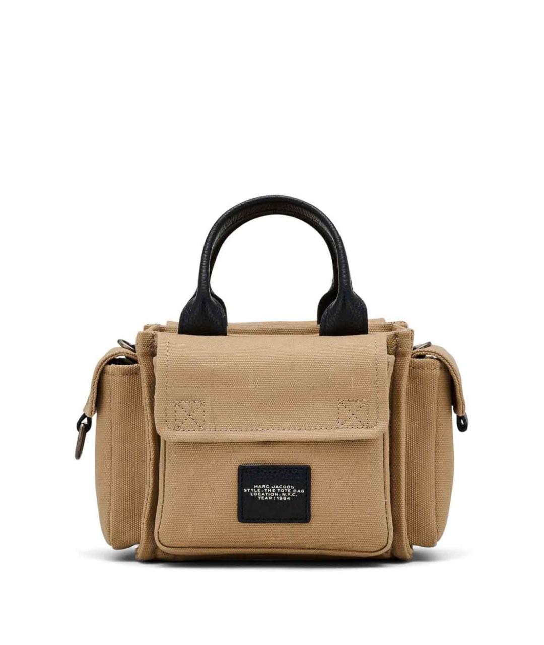 MARC JACOBS Бежевая тканевая сумка с короткими ручками, фото 3
