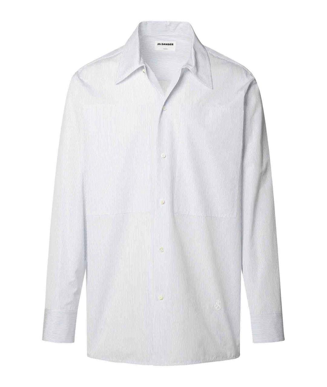 JIL SANDER Белая хлопковая классическая рубашка, фото 1