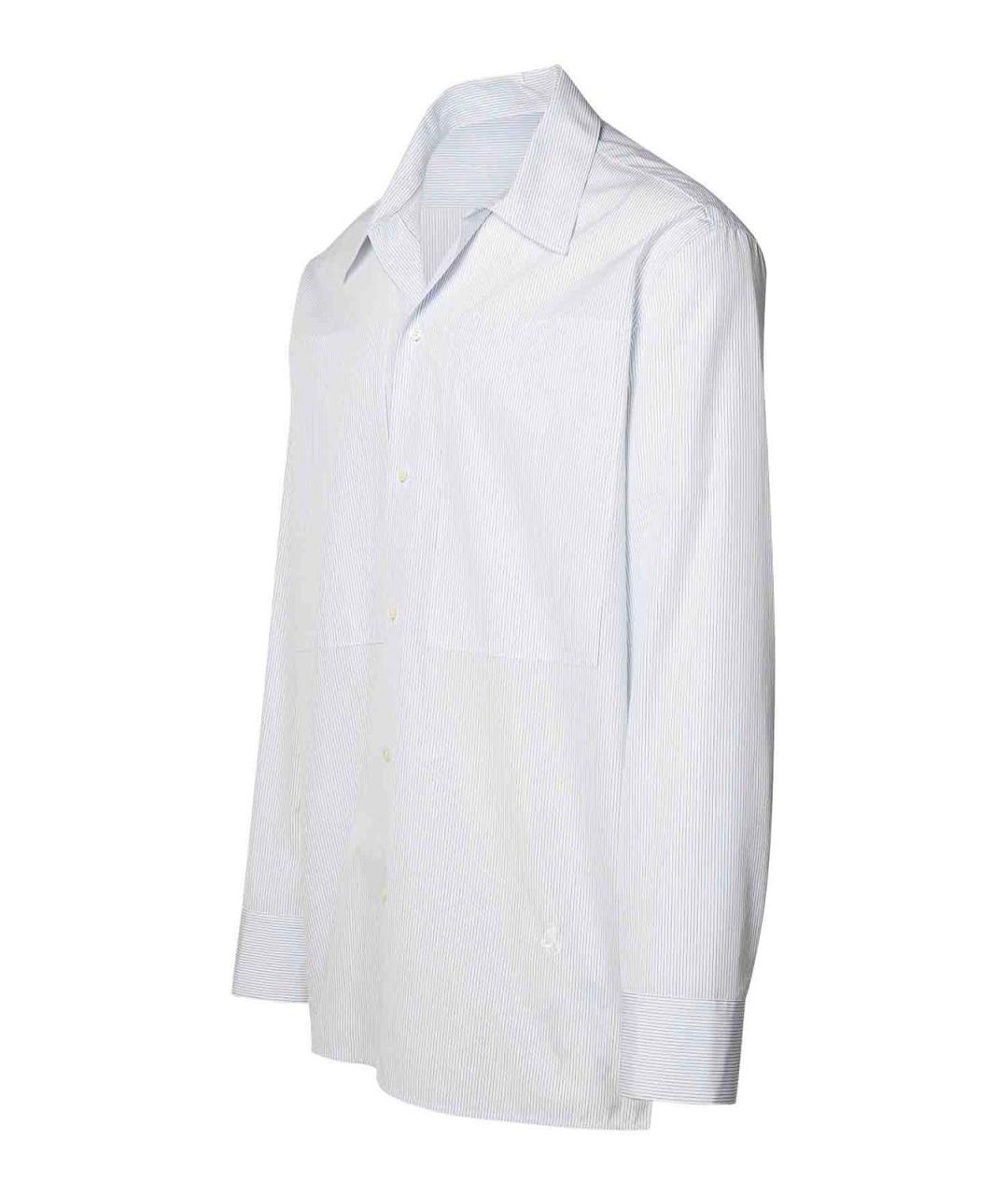 JIL SANDER Белая хлопковая классическая рубашка, фото 3