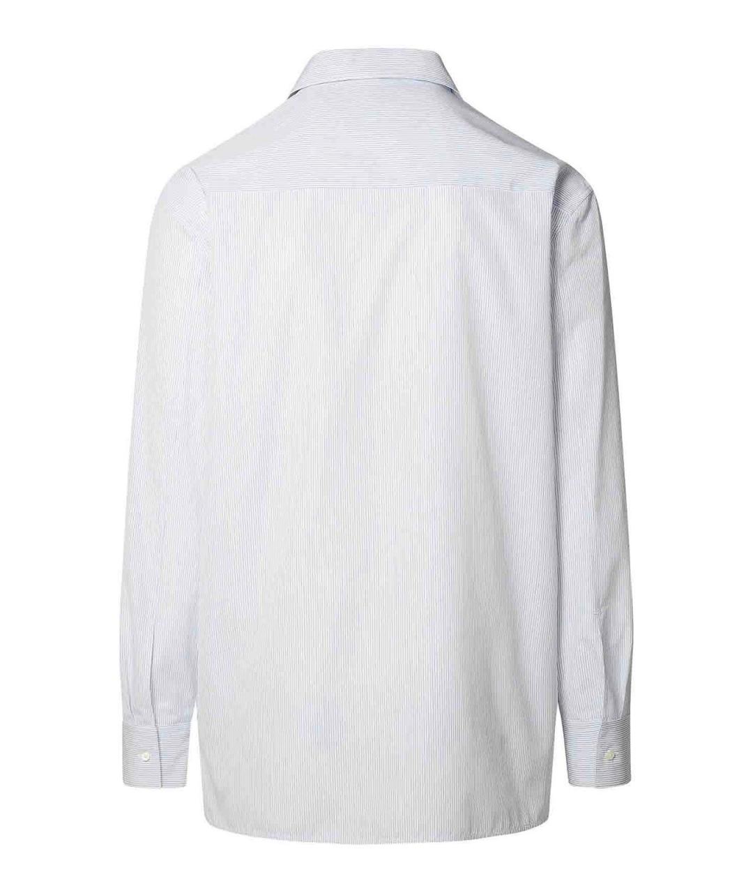 JIL SANDER Белая хлопковая классическая рубашка, фото 2
