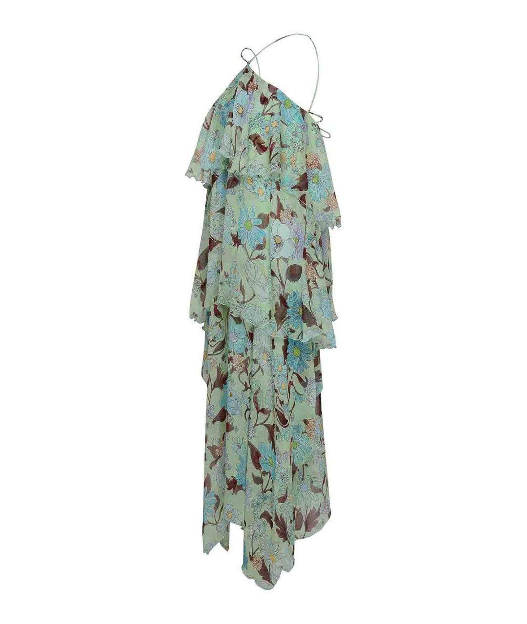 STELLA MCCARTNEY Мульти шелковое платье, фото 3