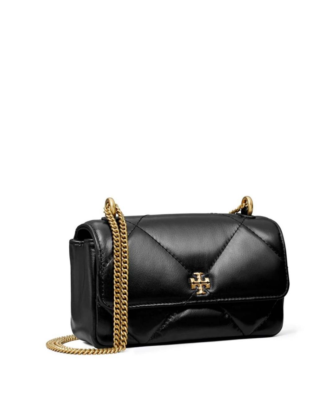 TORY BURCH Черная кожаная сумка через плечо, фото 2