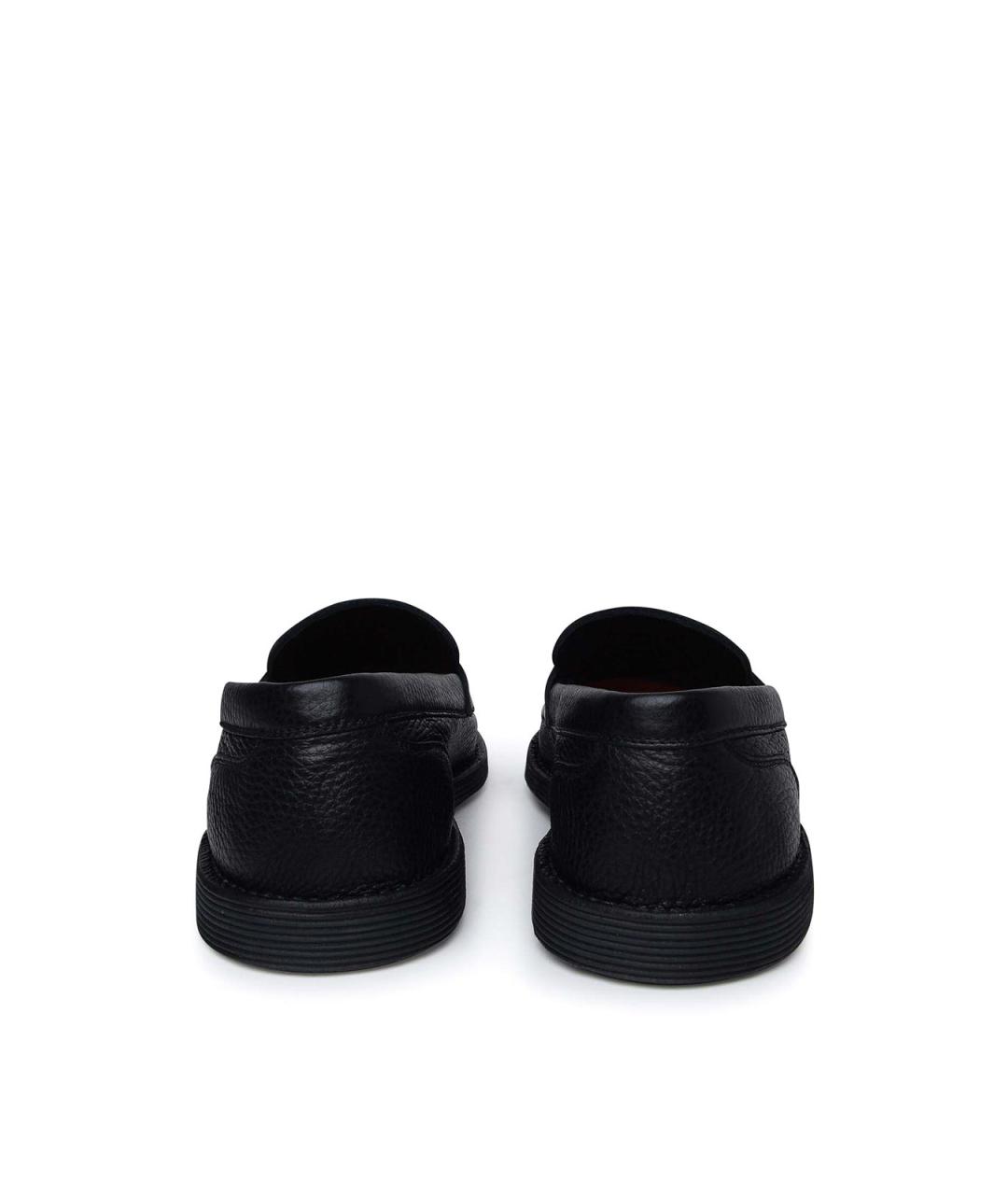 DOLCE&GABBANA Черные кожаные лоферы, фото 4