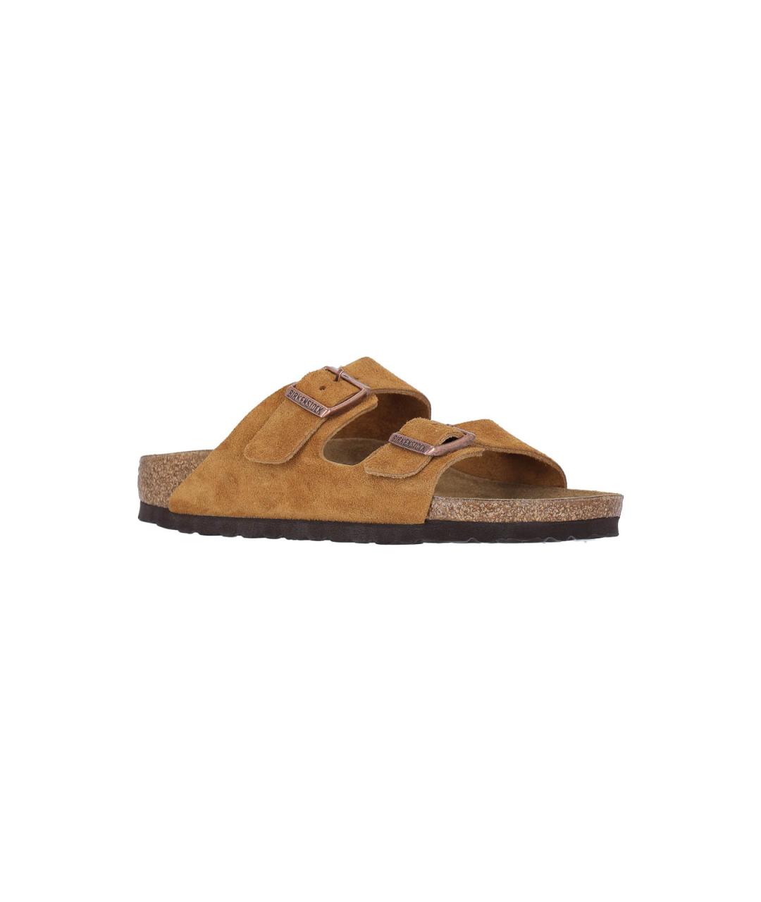 BIRKENSTOCK Бежевые замшевые сандалии, фото 2