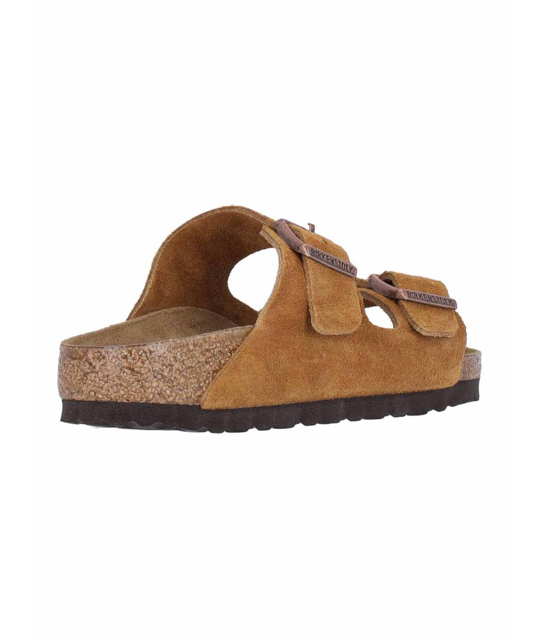 BIRKENSTOCK Бежевые замшевые сандалии, фото 4