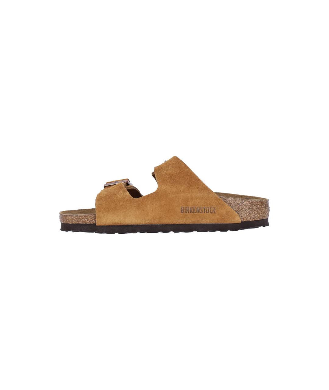 BIRKENSTOCK Бежевые замшевые сандалии, фото 3