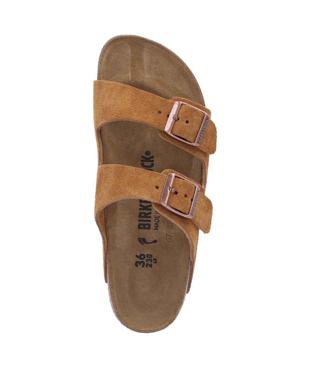 BIRKENSTOCK Бежевые замшевые сандалии, фото 5