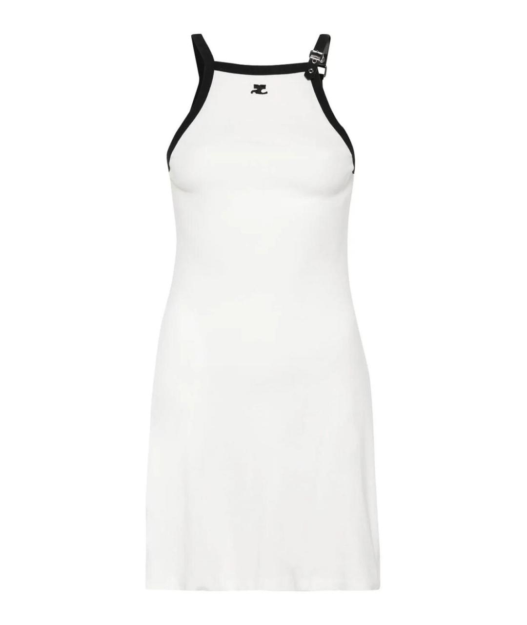COURREGES Белое хлопковое повседневное платье, фото 1