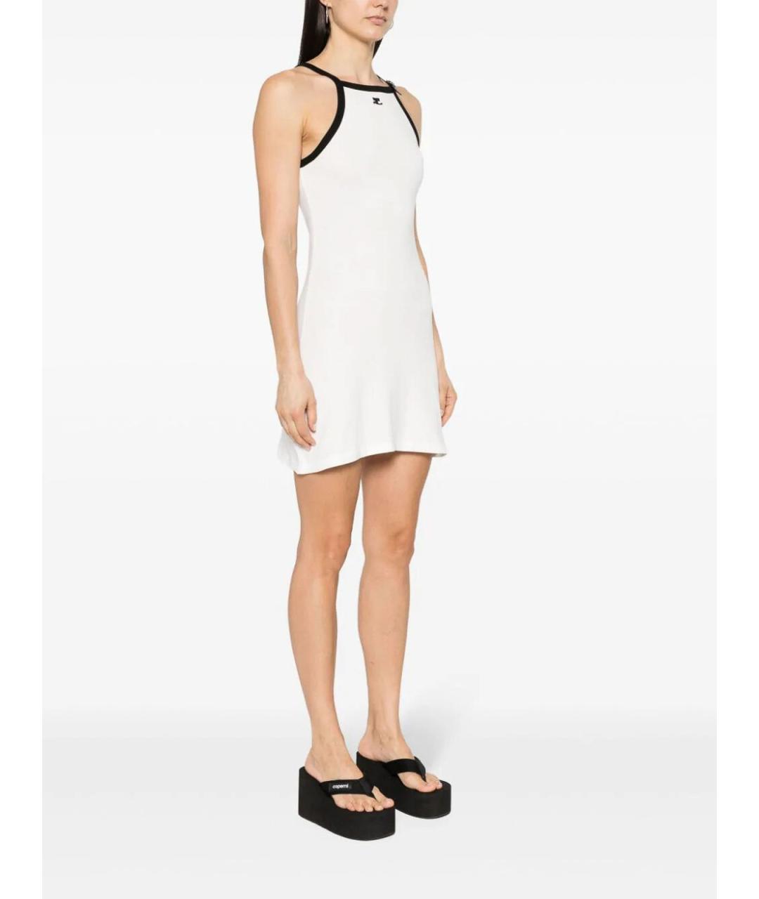 COURREGES Белое хлопковое повседневное платье, фото 2