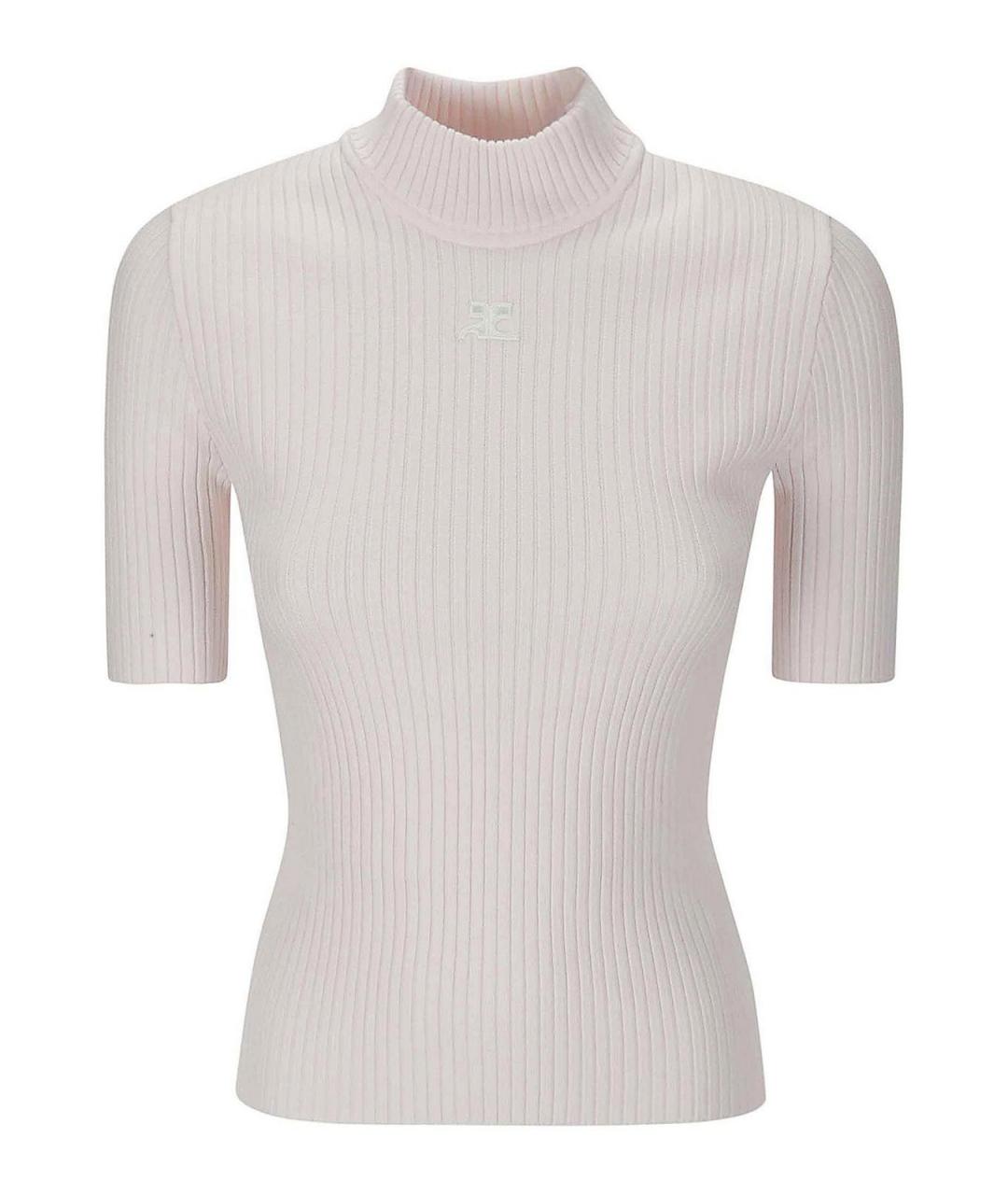 COURREGES Розовый полиэстеровый джемпер / свитер, фото 1