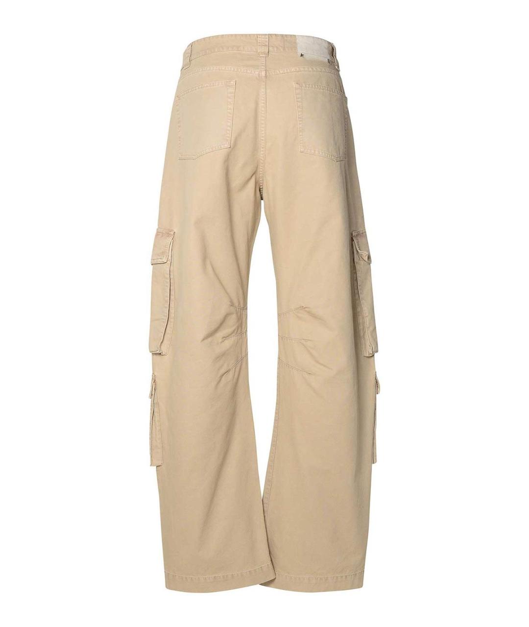GOLDEN GOOSE Бежевые хлопковые повседневные брюки, фото 2