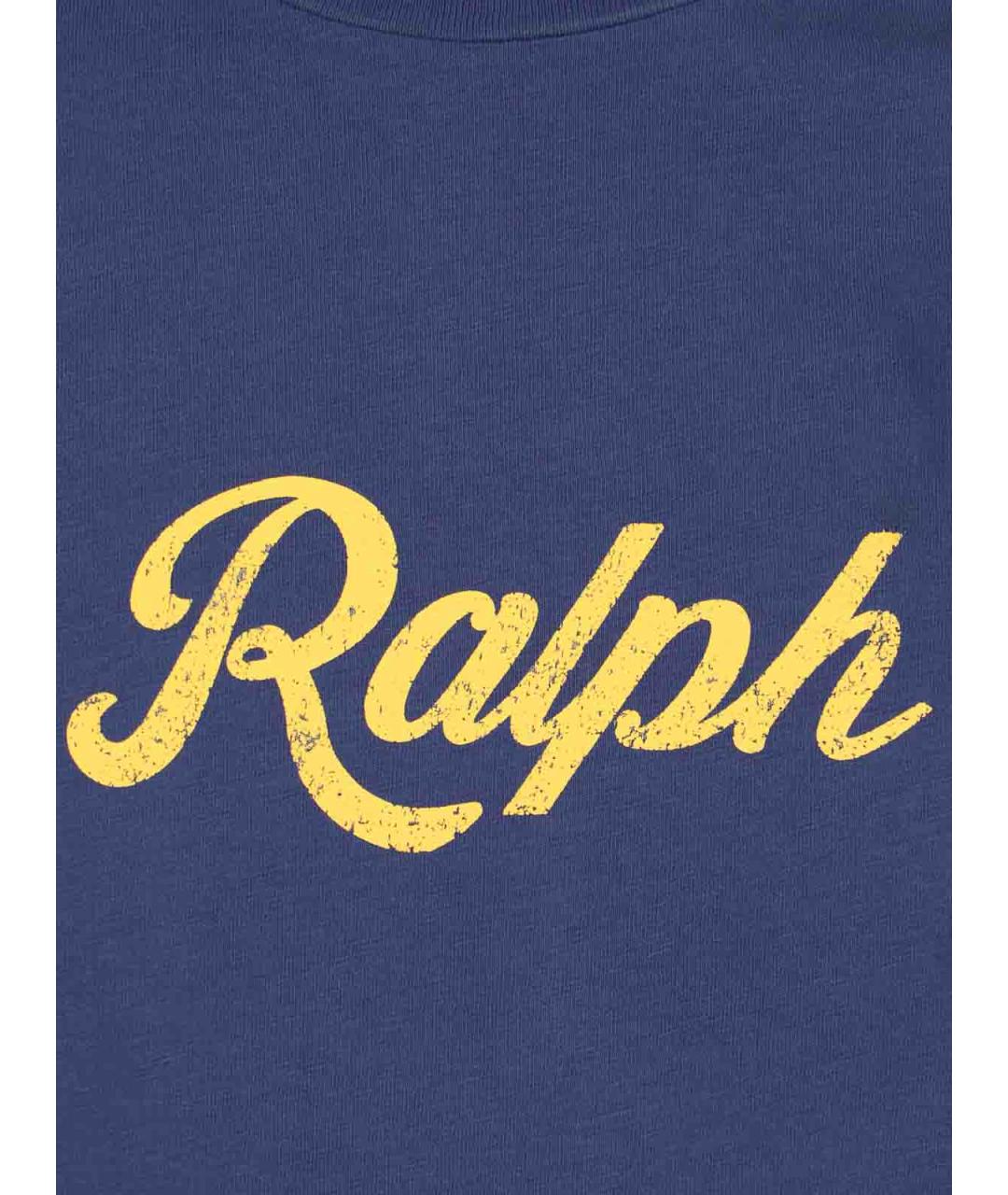 POLO RALPH LAUREN Синяя хлопковая футболка, фото 3