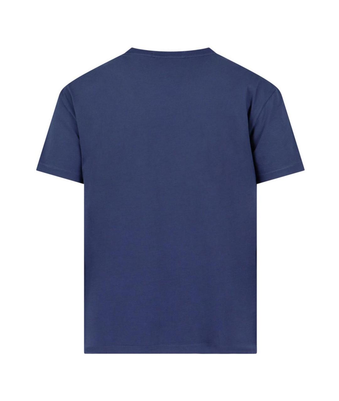 POLO RALPH LAUREN Синяя хлопковая футболка, фото 2