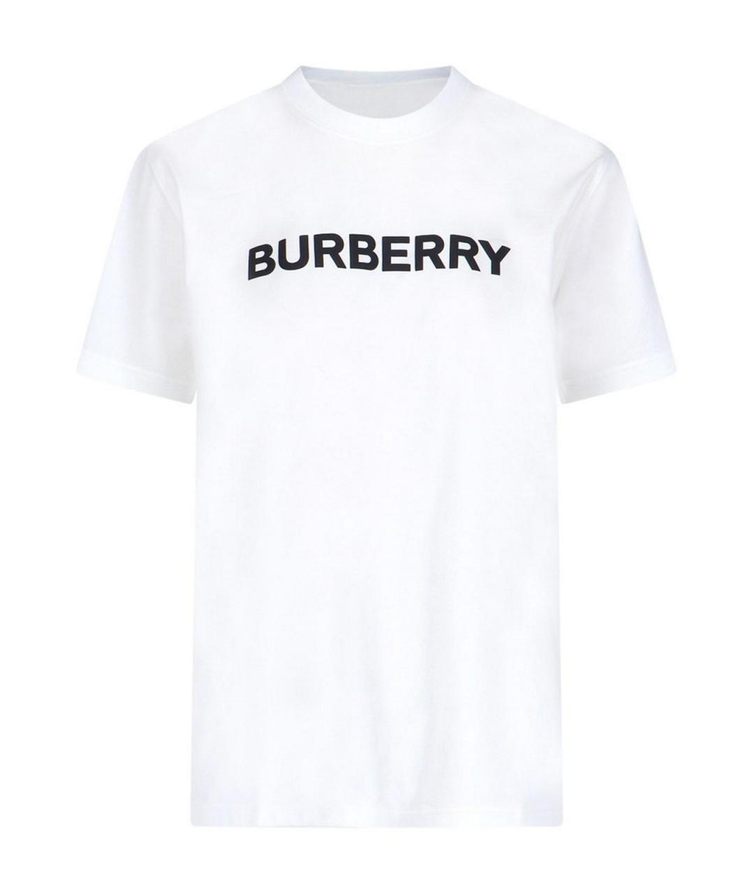 BURBERRY Белая хлопковая футболка, фото 1