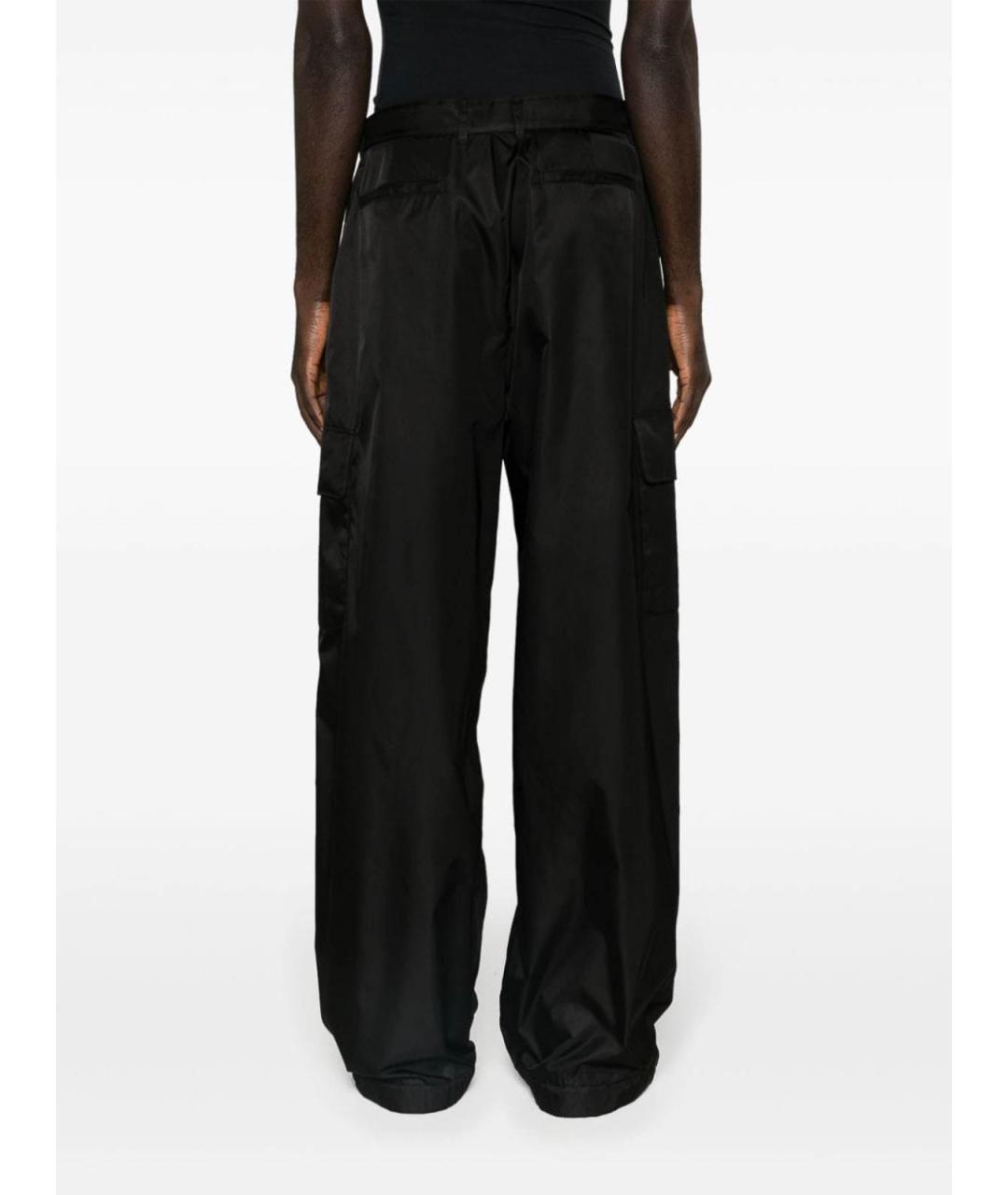 OFF-WHITE Черные хлопковые повседневные брюки, фото 3
