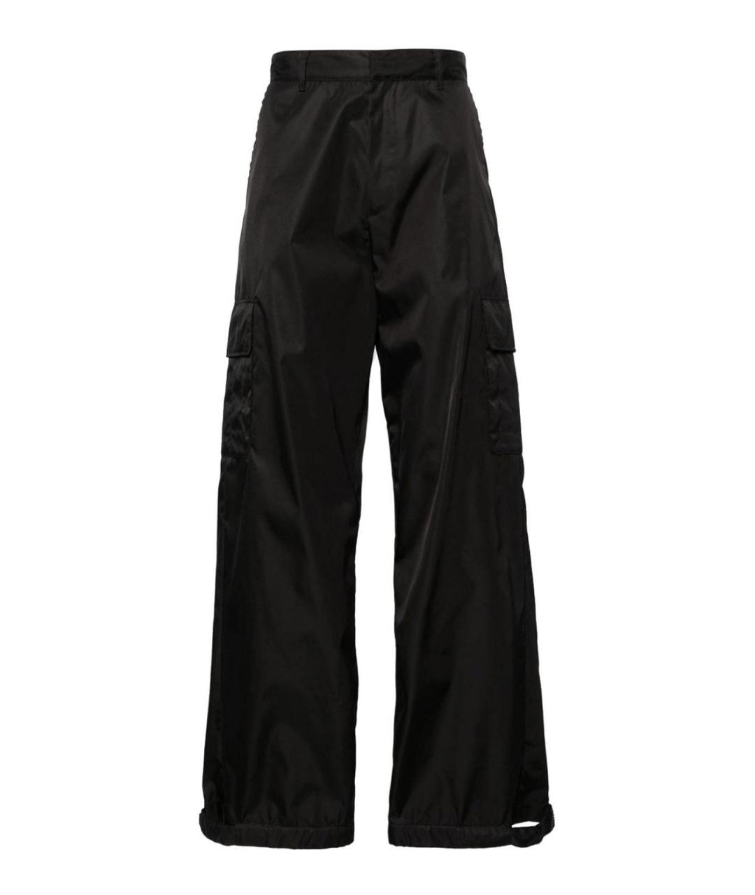 OFF-WHITE Черные хлопковые повседневные брюки, фото 1
