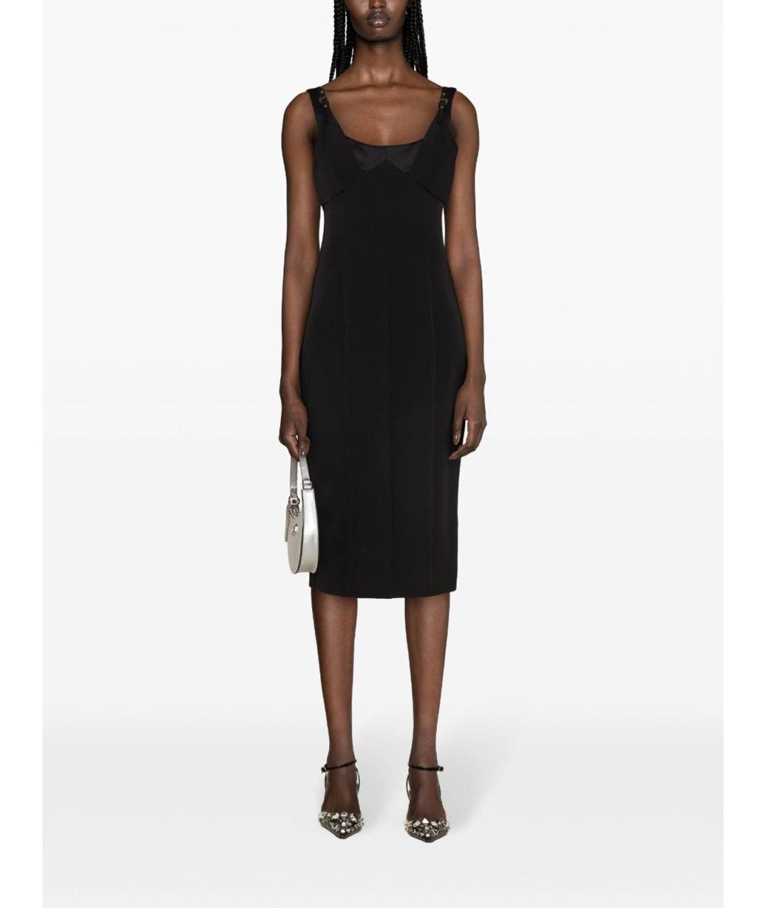 VERSACE JEANS COUTURE Черное полиэстеровое повседневное платье, фото 4
