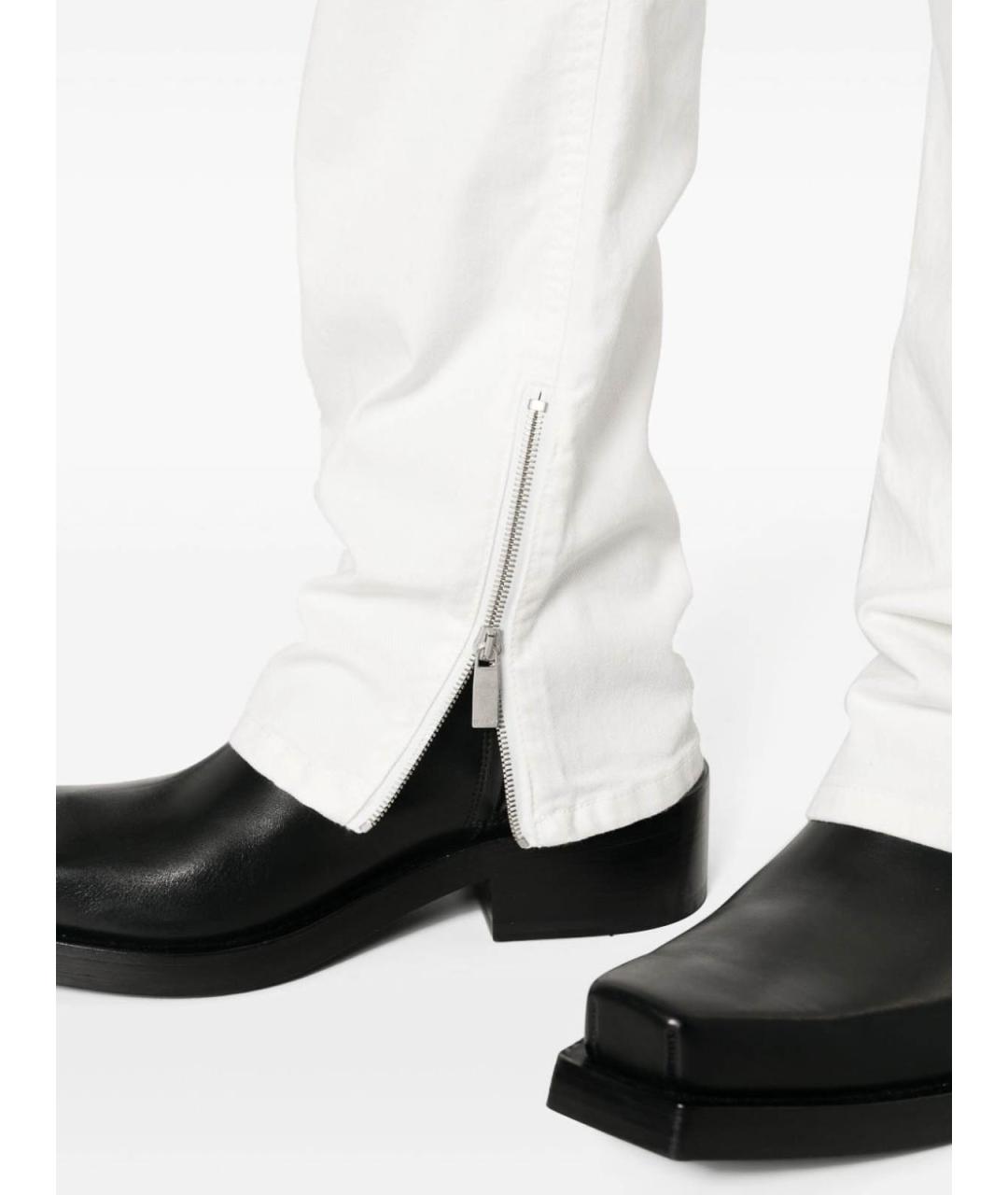OFF-WHITE Белые хлопковые прямые джинсы, фото 2