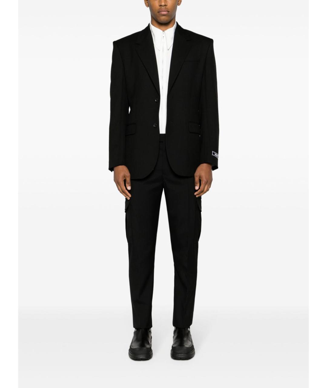 ALEXANDER MCQUEEN Черные хлопковые повседневные брюки, фото 5