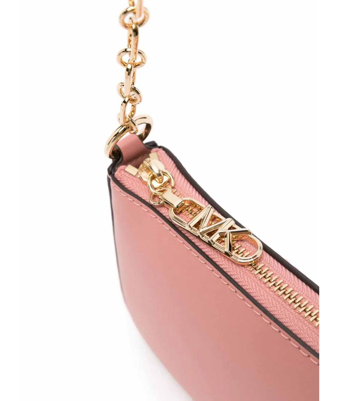 MICHAEL KORS Розовая кожаная сумка через плечо, фото 4