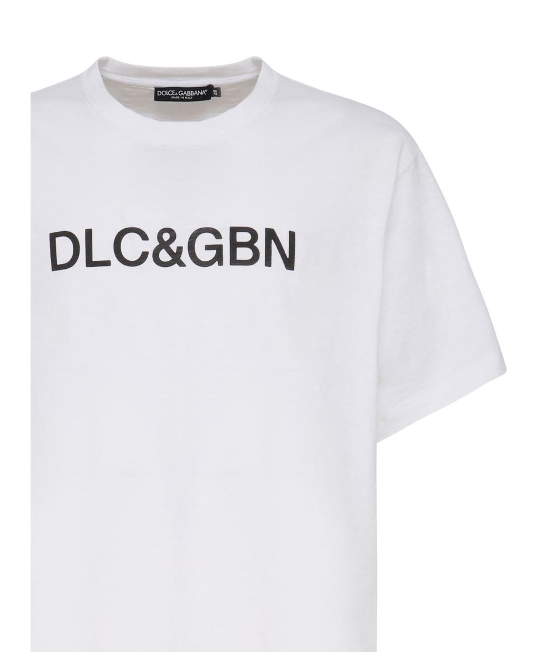 DOLCE&GABBANA Белая хлопковая футболка, фото 3