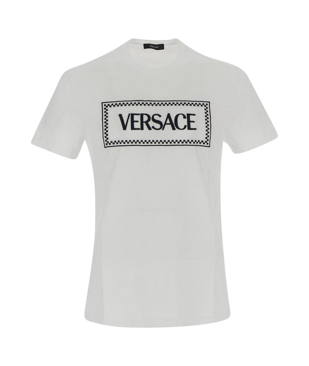 VERSACE Белая хлопковая футболка, фото 1