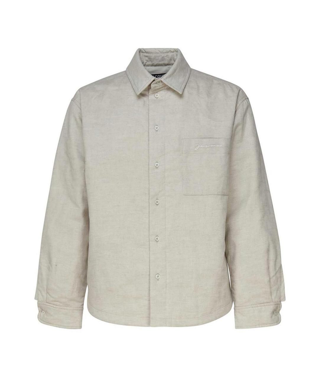 JACQUEMUS Белая хлопковая классическая рубашка, фото 1