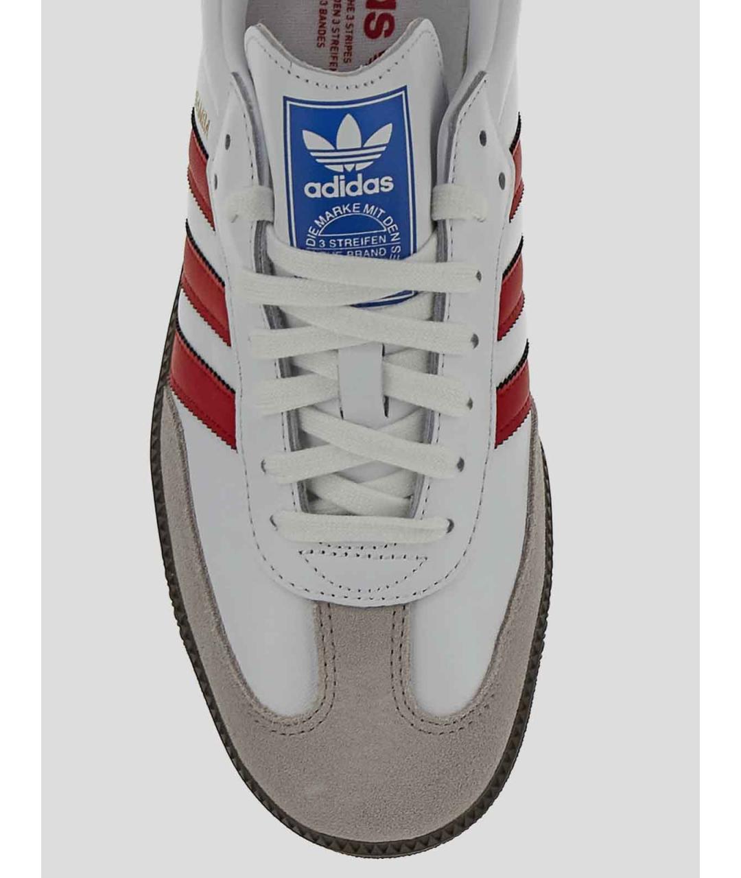 ADIDAS Белые кожаные низкие кроссовки / кеды, фото 4