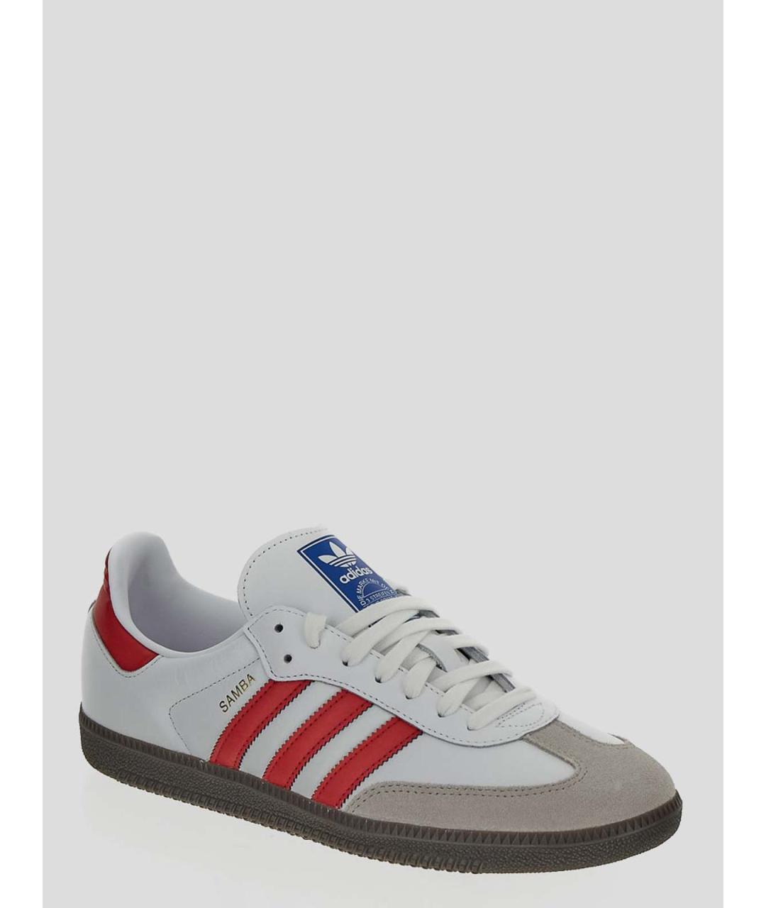ADIDAS Белые кожаные низкие кроссовки / кеды, фото 2