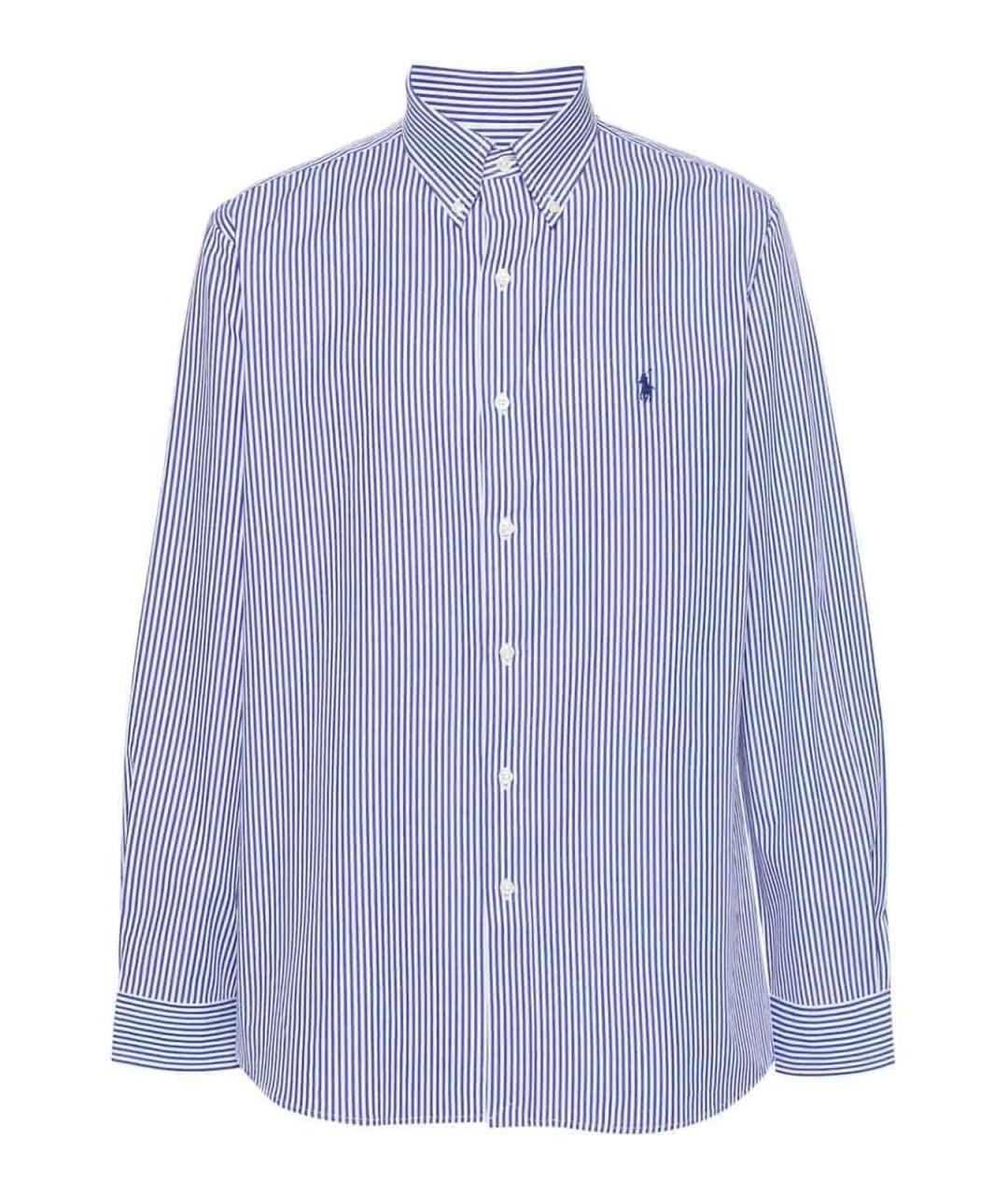POLO RALPH LAUREN Синяя хлопковая классическая рубашка, фото 1