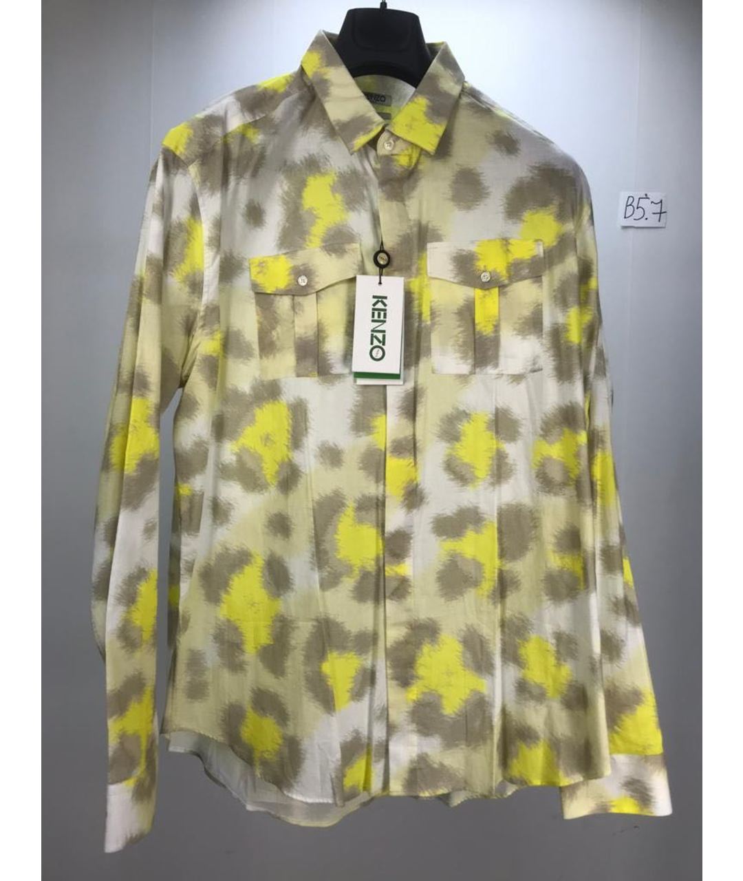 KENZO Салатовая хлопковая кэжуал рубашка, фото 6
