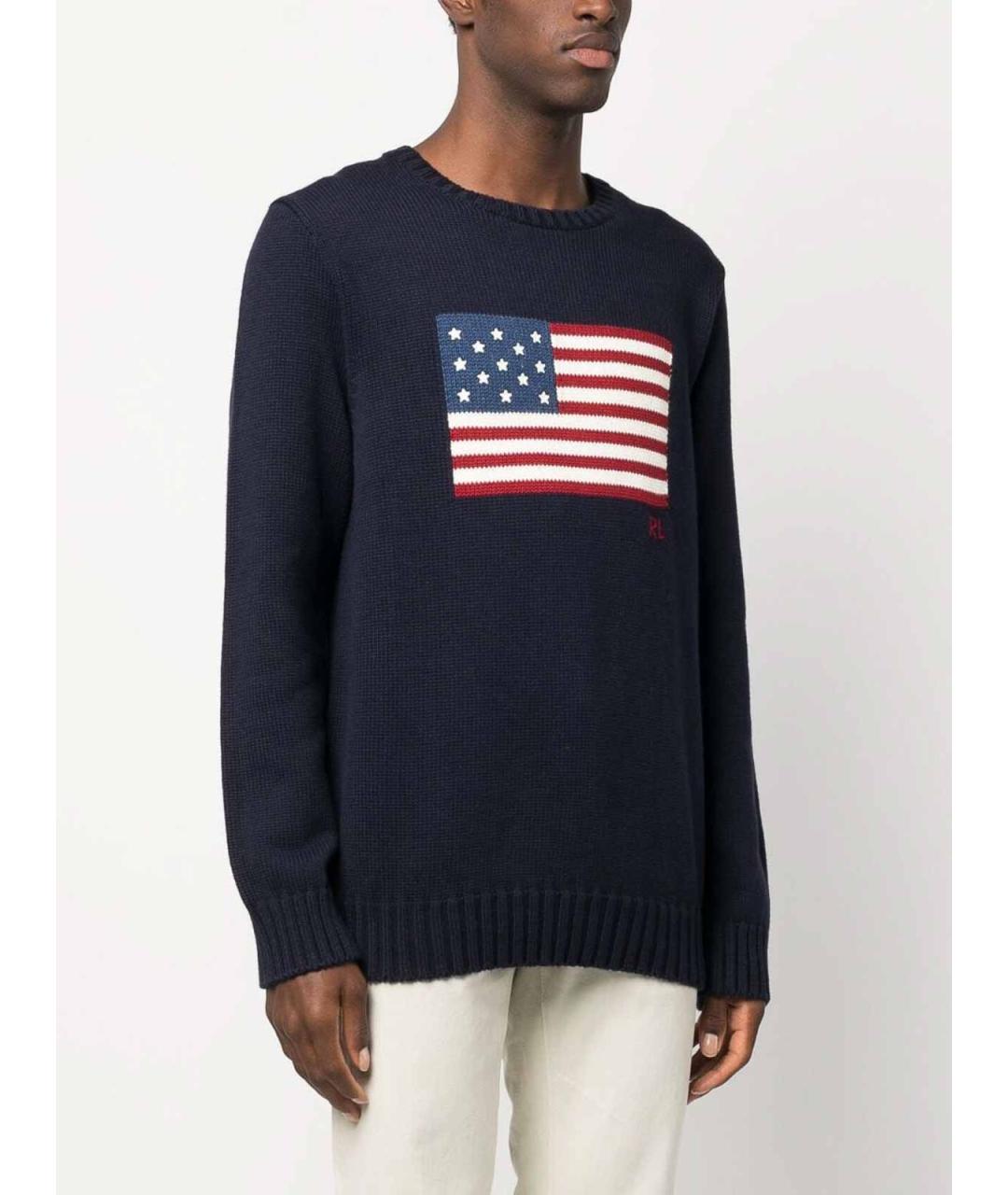 POLO RALPH LAUREN Синий хлопковый джемпер / свитер, фото 3